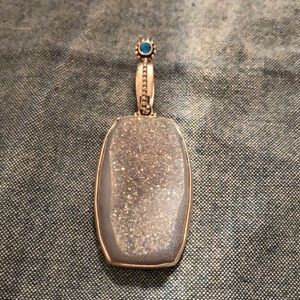 Light blue druzy stone pendant